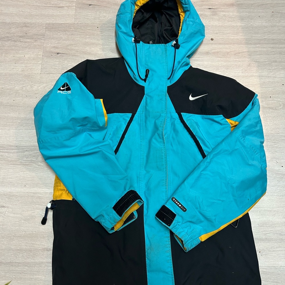 Nike ACG Turquoise and Black Hooded Jacket